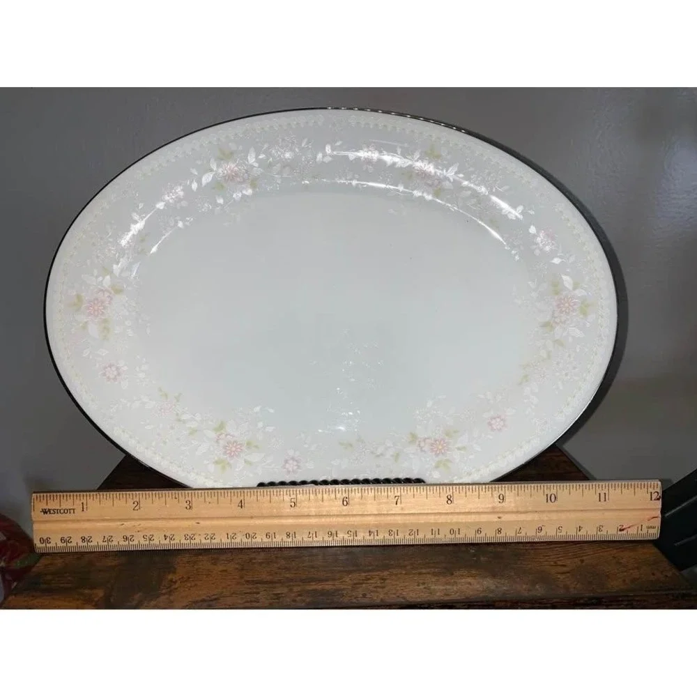 Vintage Noritake Temptation 2752 Oval Serving Platter Bone China Japan